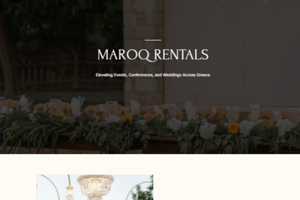 εταιρεια digital marketin webnest case MAROQ RENTALS Elevating Events, Conferences, and Weddings Across Greece